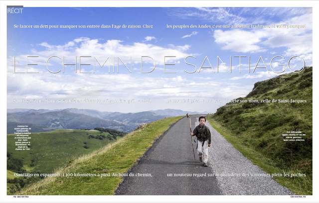 Parution, GEO Extra, « Le chemin de Santiago », texte Guillaume Pajot